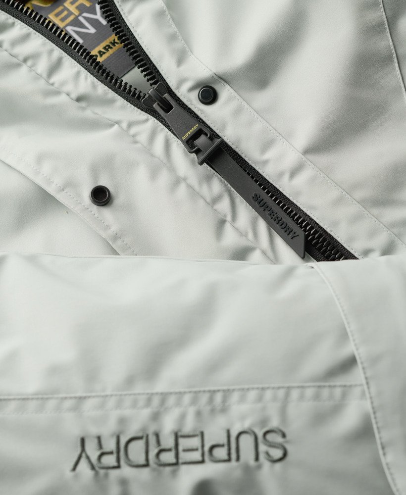 gewatteerde parka van city in puritan grey