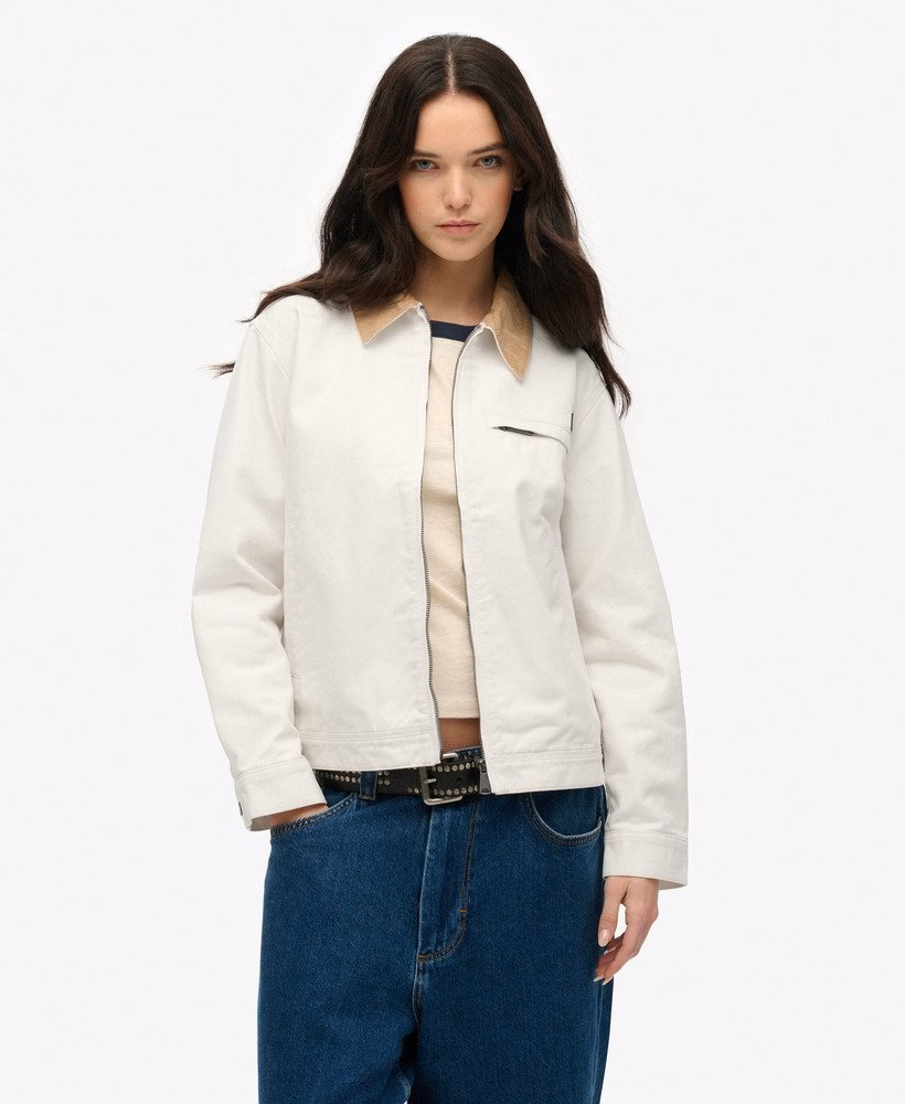 Barnjack met corduroy kraag