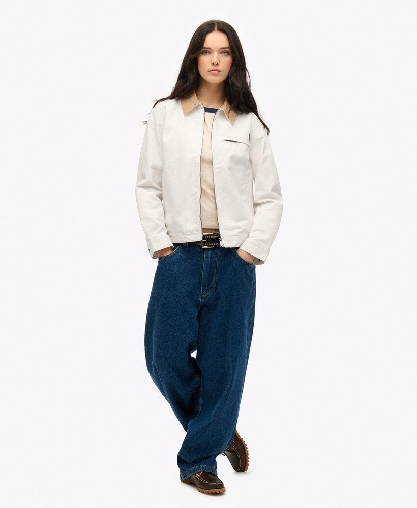 Barnjack met corduroy kraag
