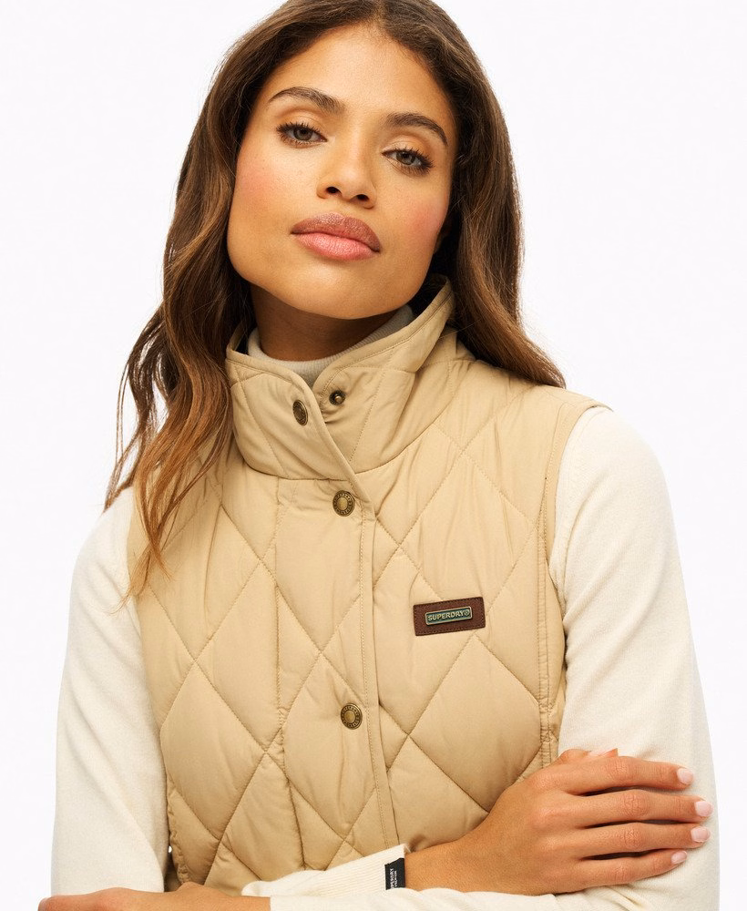 Gilet met voering en corduroy afwerking