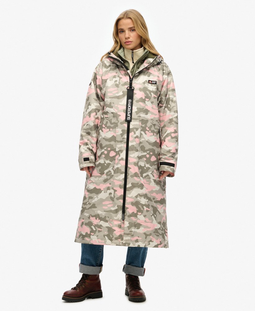superdry badjas in roze camouflage