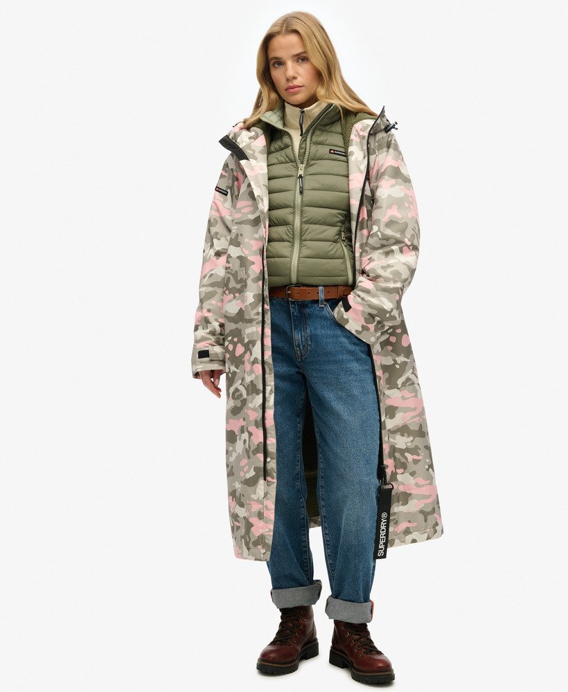 superdry badjas in roze camouflage