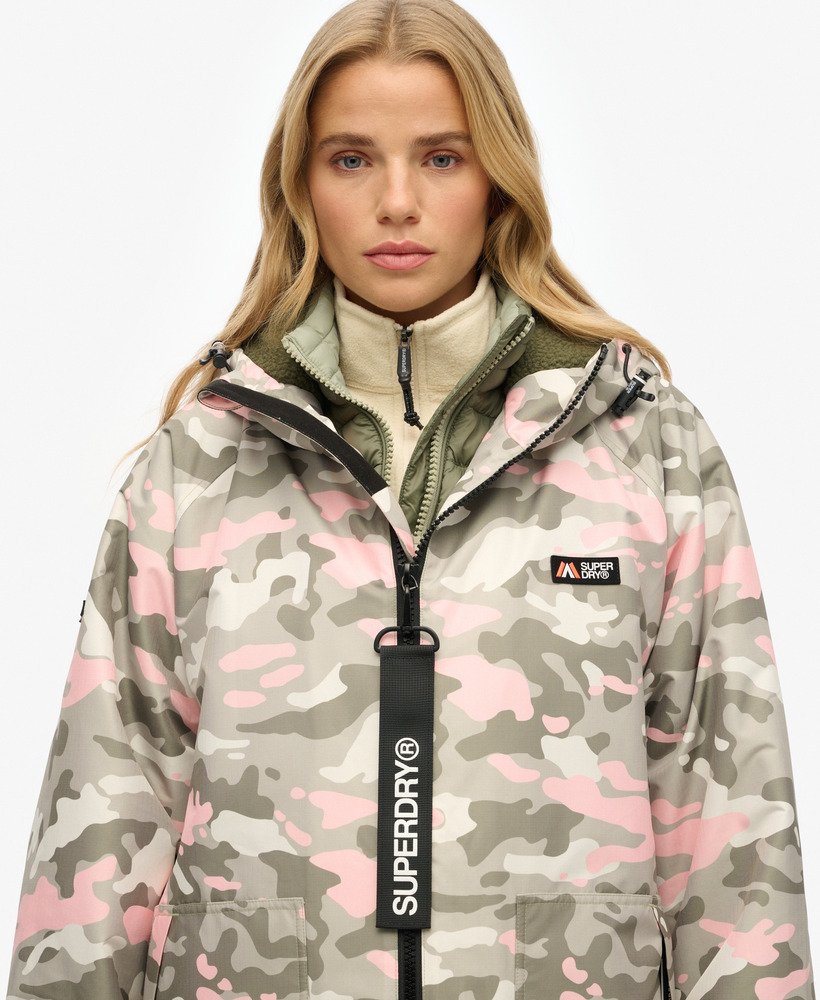 superdry badjas in roze camouflage