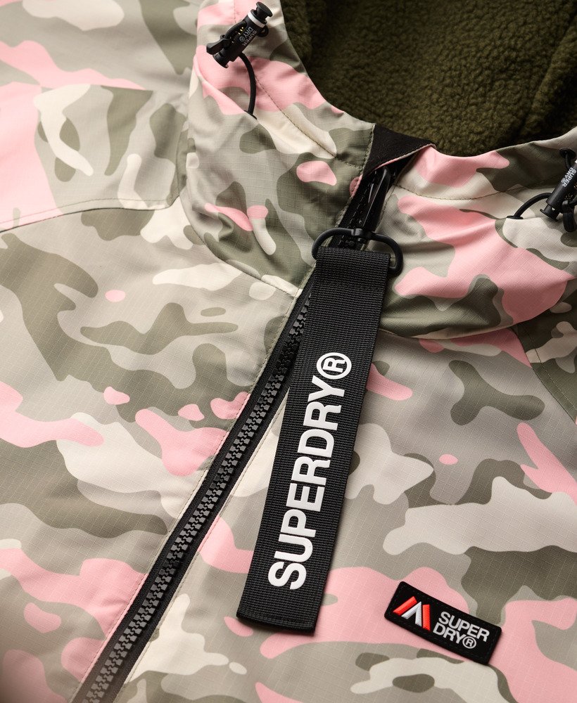 superdry badjas in roze camouflage
