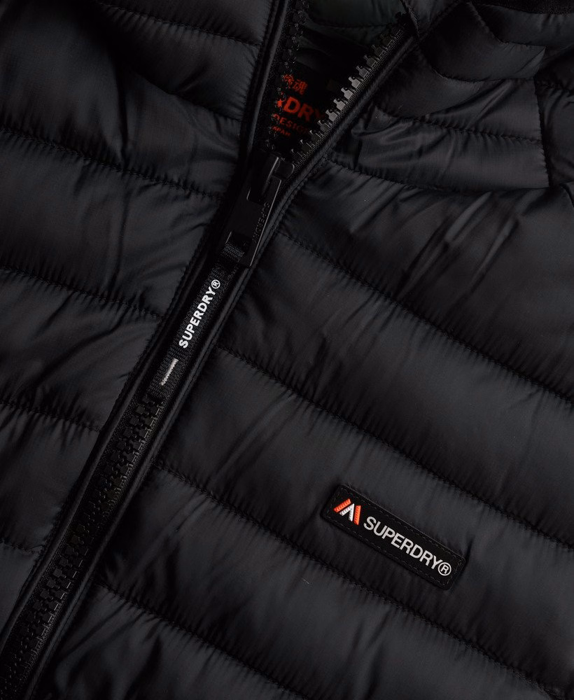 Gewatteerde jas met capuchon van Fuji Lite, middellang model