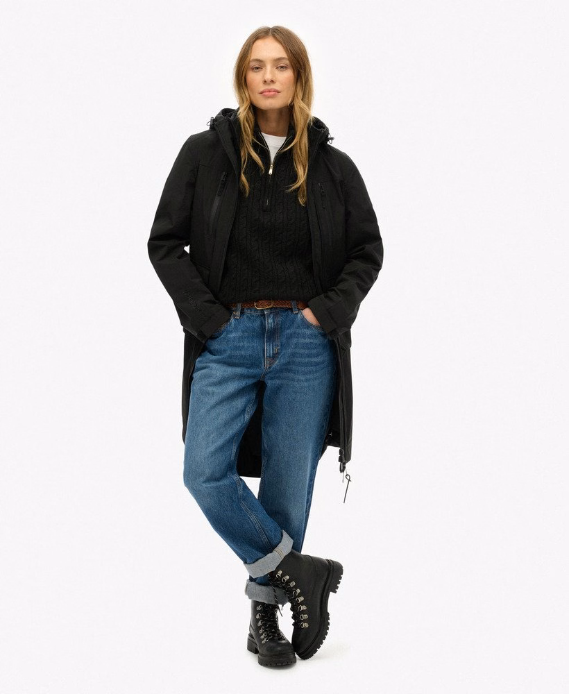 Lange Shell Parka met capuchon