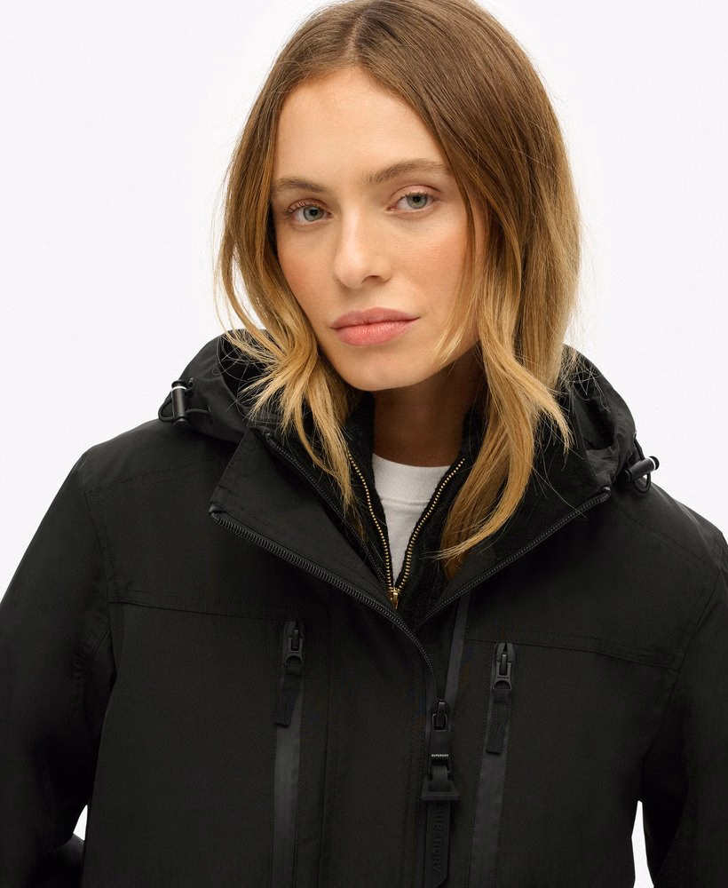 Lange Shell Parka met capuchon