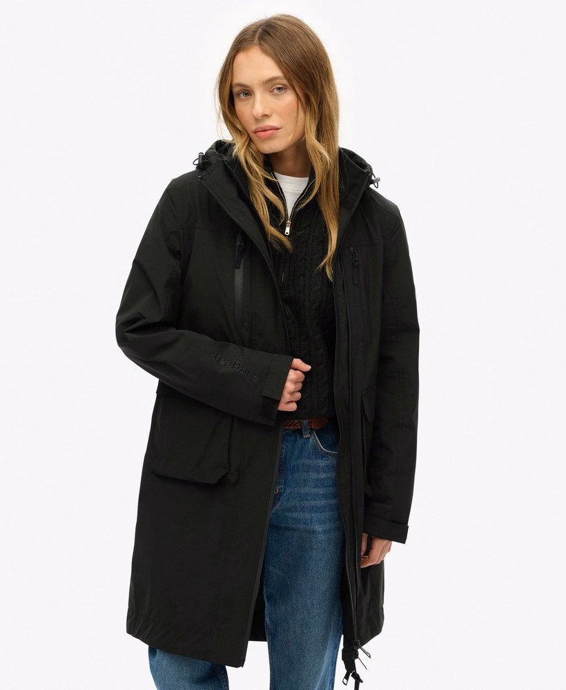 Lange Shell Parka met capuchon