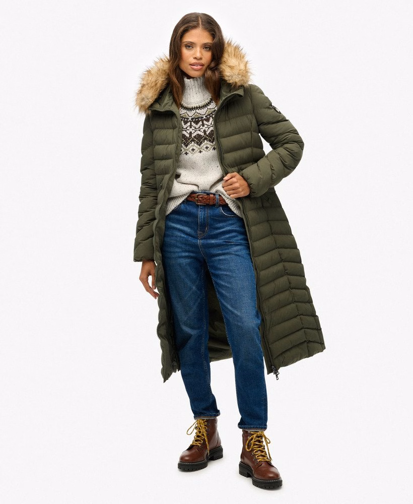 Fuji Faux Fur Hooded Longline