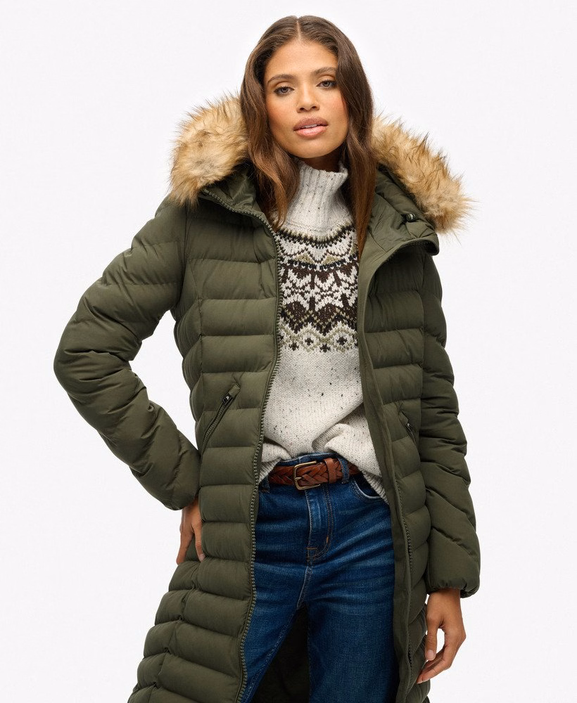 Fuji Faux Fur Hooded Longline