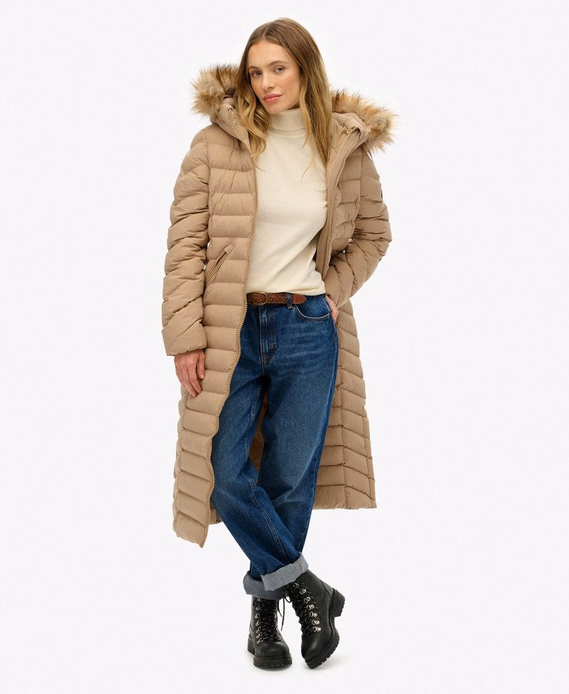 Fuji Faux Fur Hooded Longline