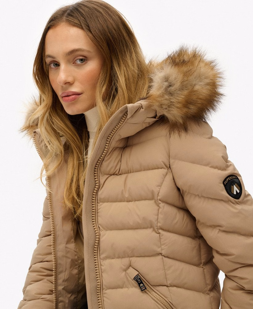 Fuji Faux Fur Hooded Longline