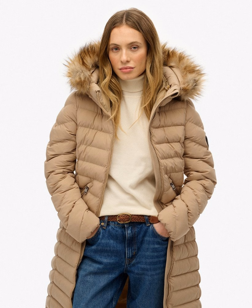 Fuji Faux Fur Hooded Longline