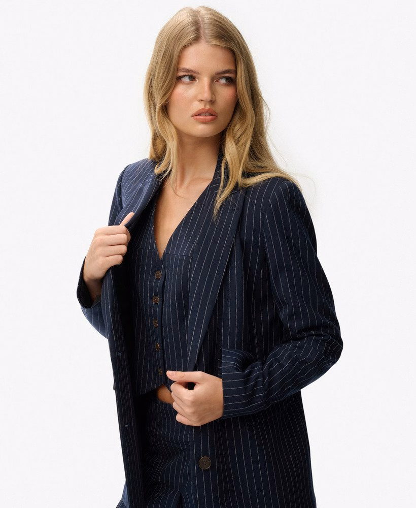 Gestreept boyfriend blazer