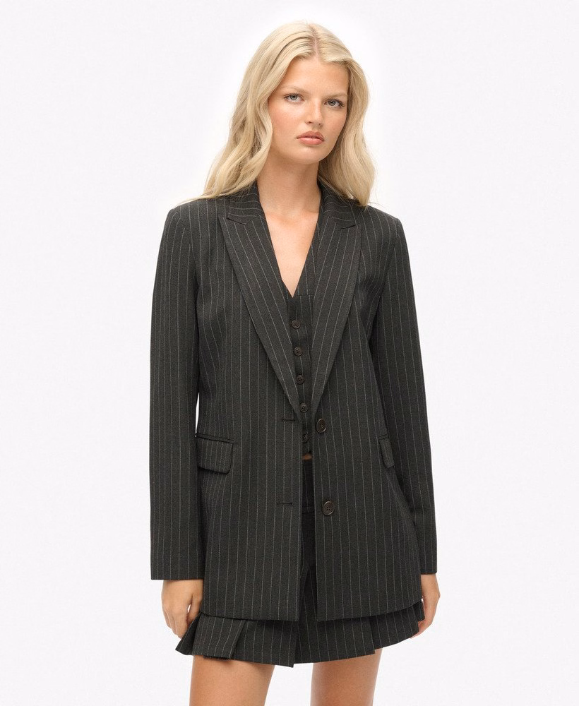 Gestreept boyfriend blazer