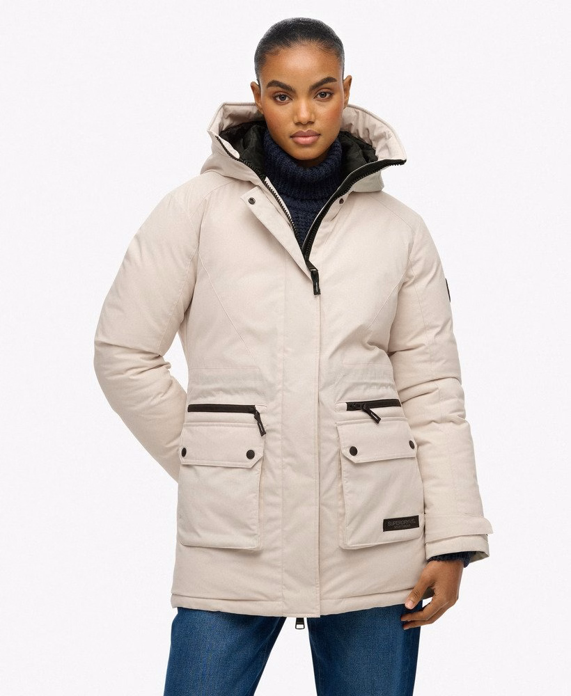 Gewatteerde parka-jas voor in de stad