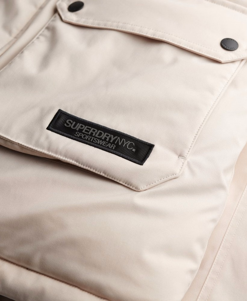 Gewatteerde parka-jas voor in de stad