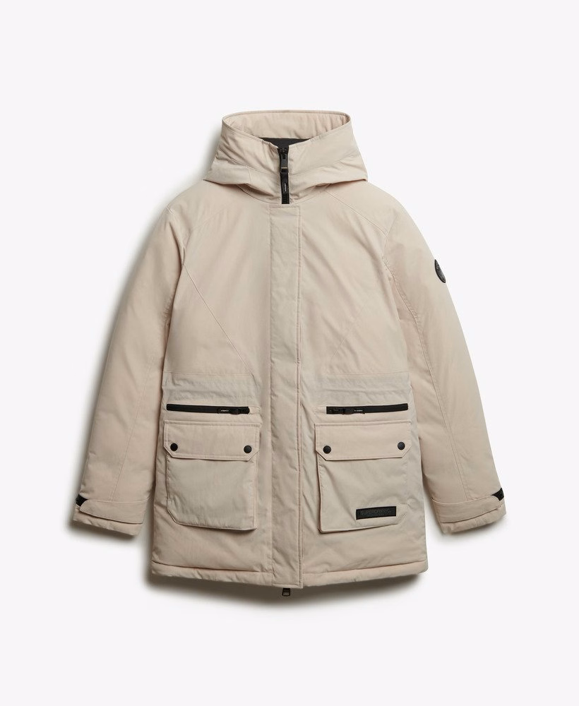 Gewatteerde parka-jas voor in de stad