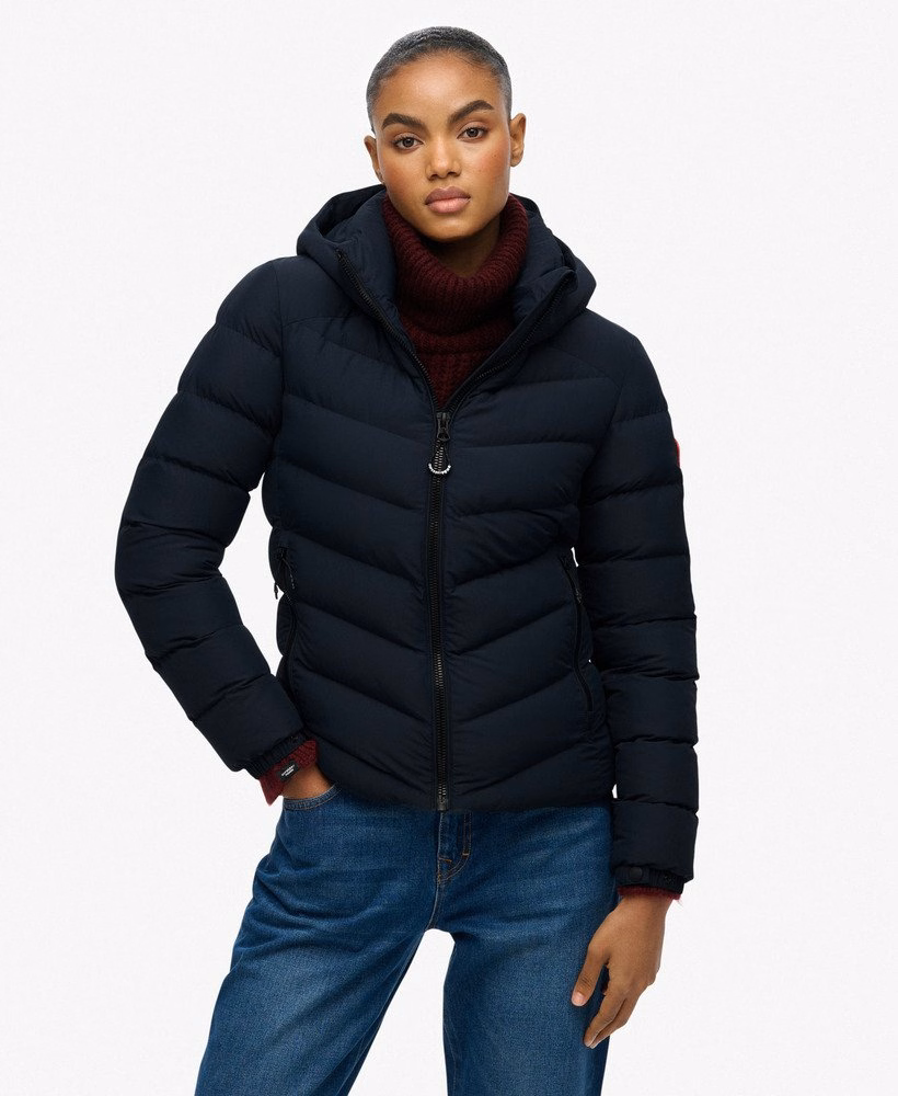 Gewatteerde Fuji-jas met capuchon