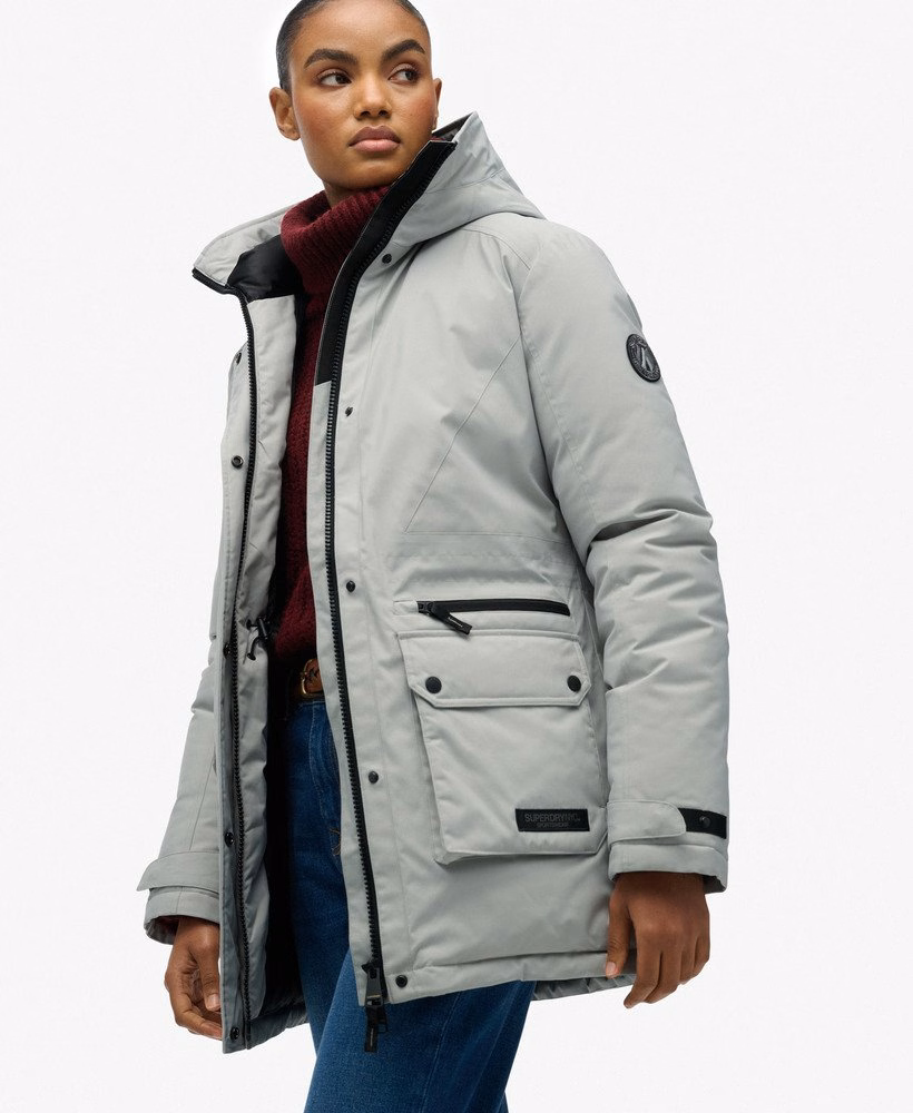 Gewatteerde parka-jas voor in de stad