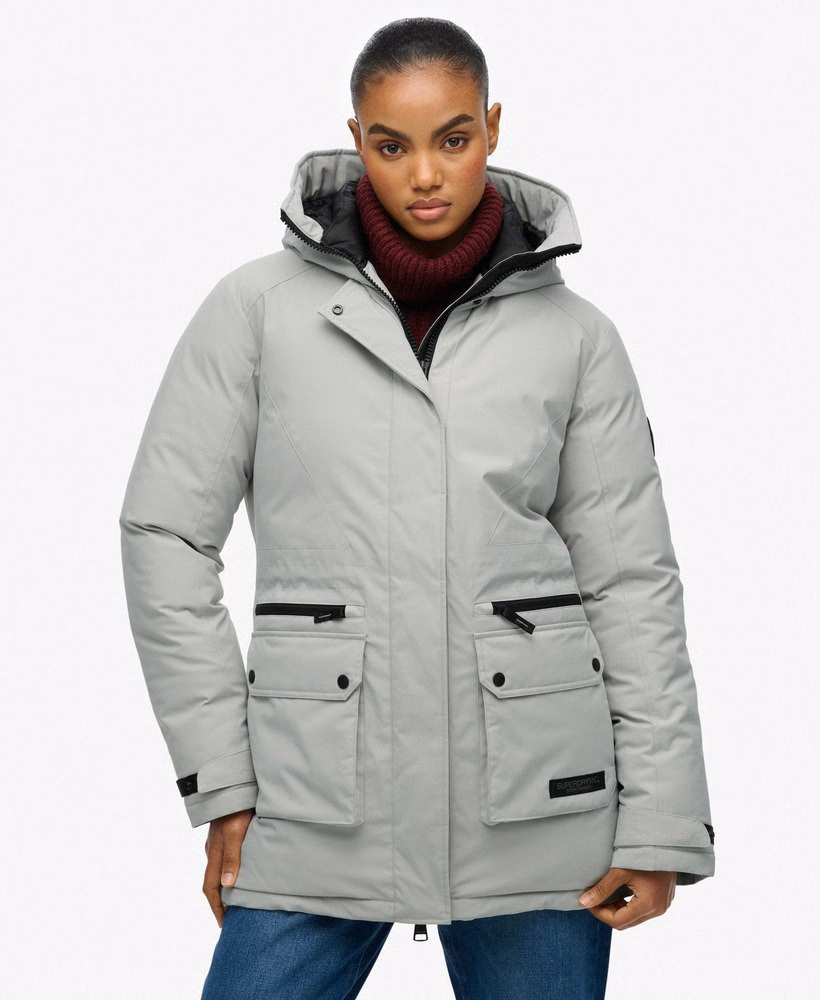 Gewatteerde parka-jas voor in de stad