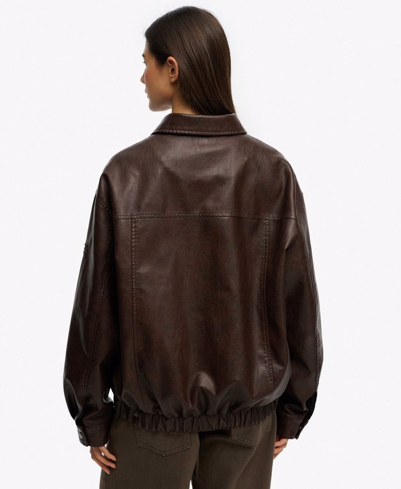 Oversized bomberjack met kraag