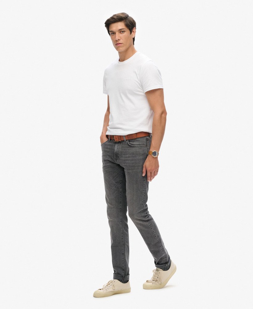 vintage slim fit jeans in clinton gebruikt grijs