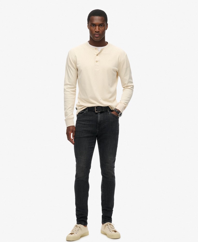 vintage skinny jeans in newark gewassen zwart