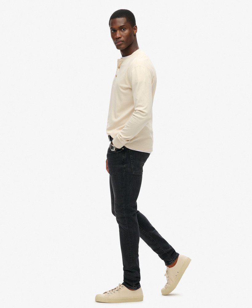vintage skinny jeans in newark gewassen zwart
