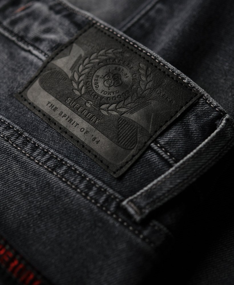vintage slim straight jeans in venom gebruikt zwart