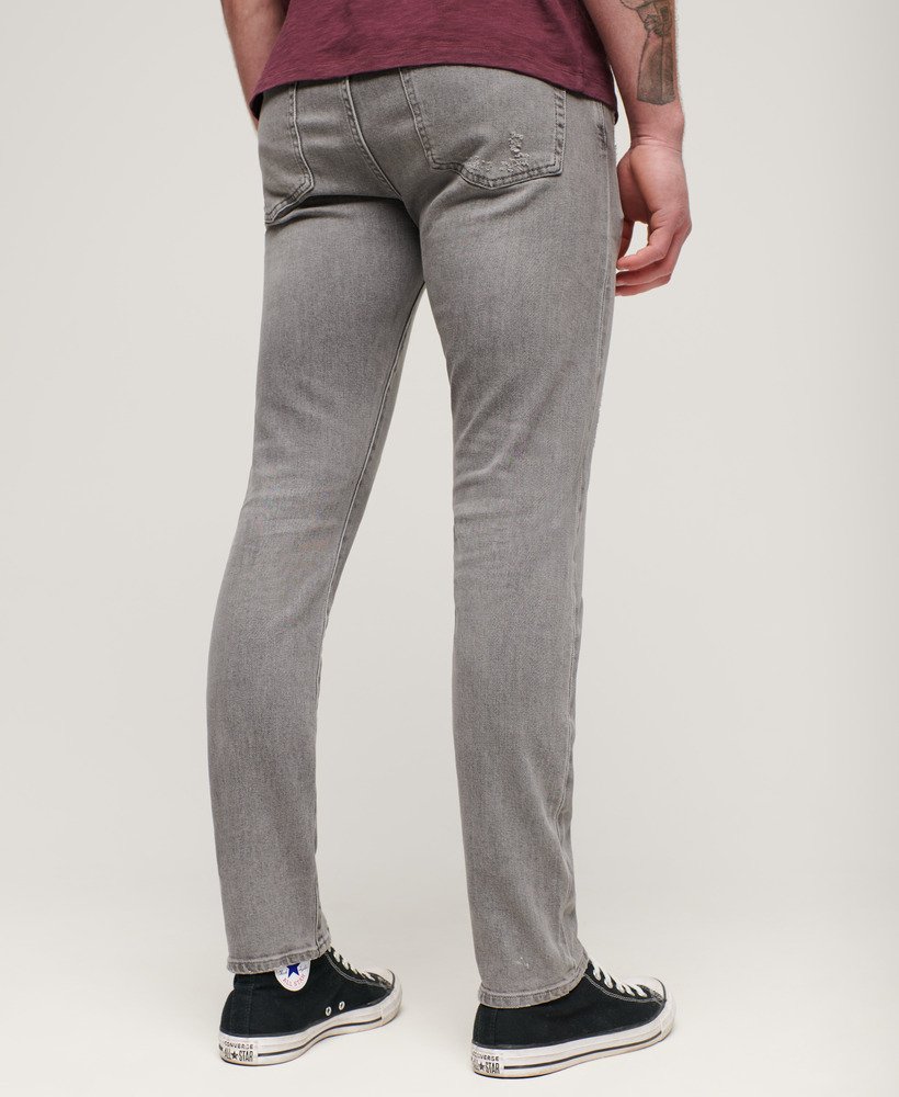 vintage slim fit jeans in clinton gewassen grijs