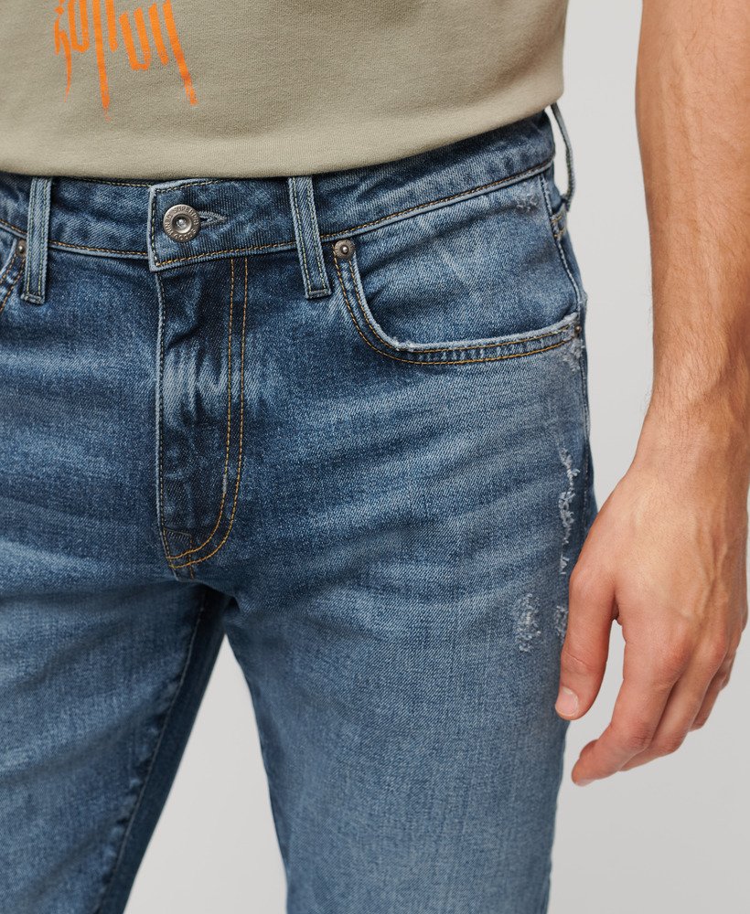 vintage slim fit jeans in folsom mid blue