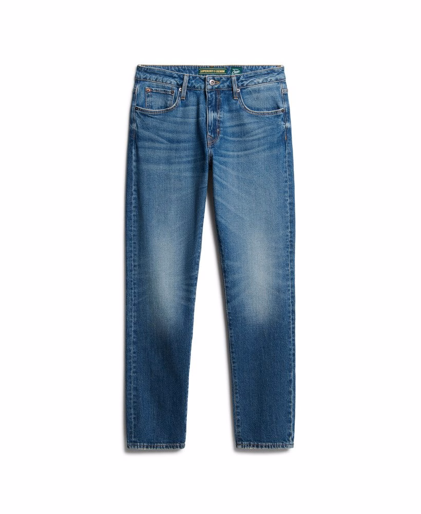 Vintage slim fit jeans van biologisch katoen