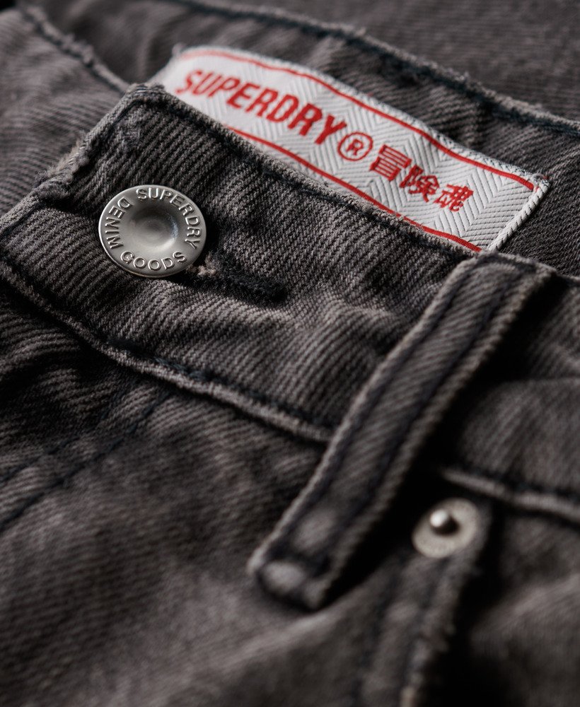 biologische katoenen jeans met wijde pijpen in lenoxgrijs