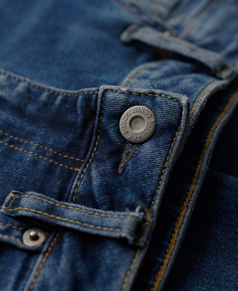 skinny jeans met hoge taille van biologisch katoen in salem mid blue