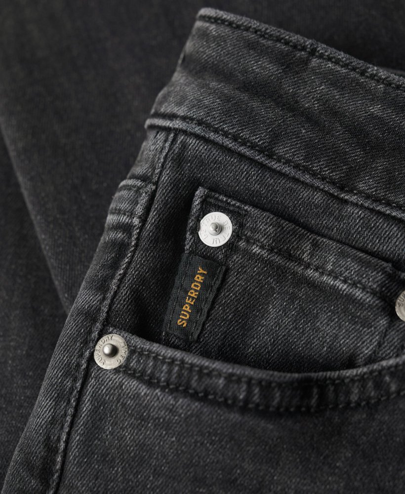biologische katoenen vintage skinny jeans met middelhoge taille in walcott black stone