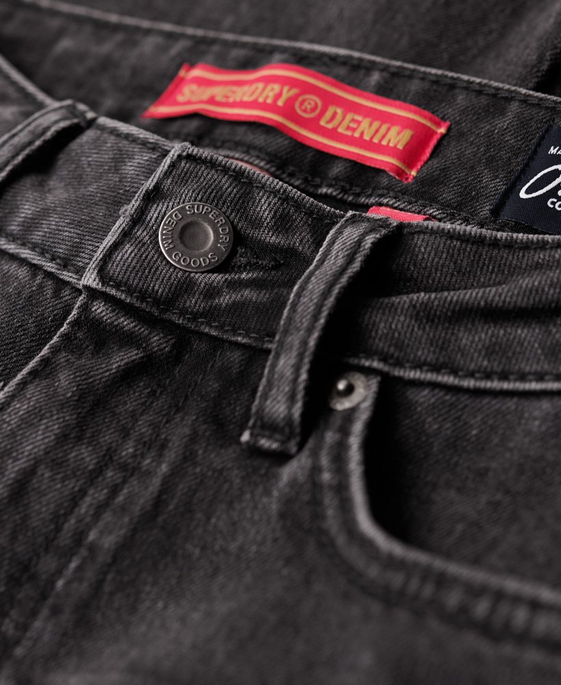 vintage mid-rise slim flare jeans in walcott black stone