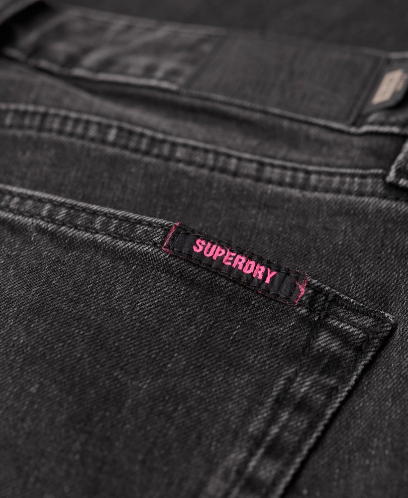 vintage mid-rise slim flare jeans in walcott black stone