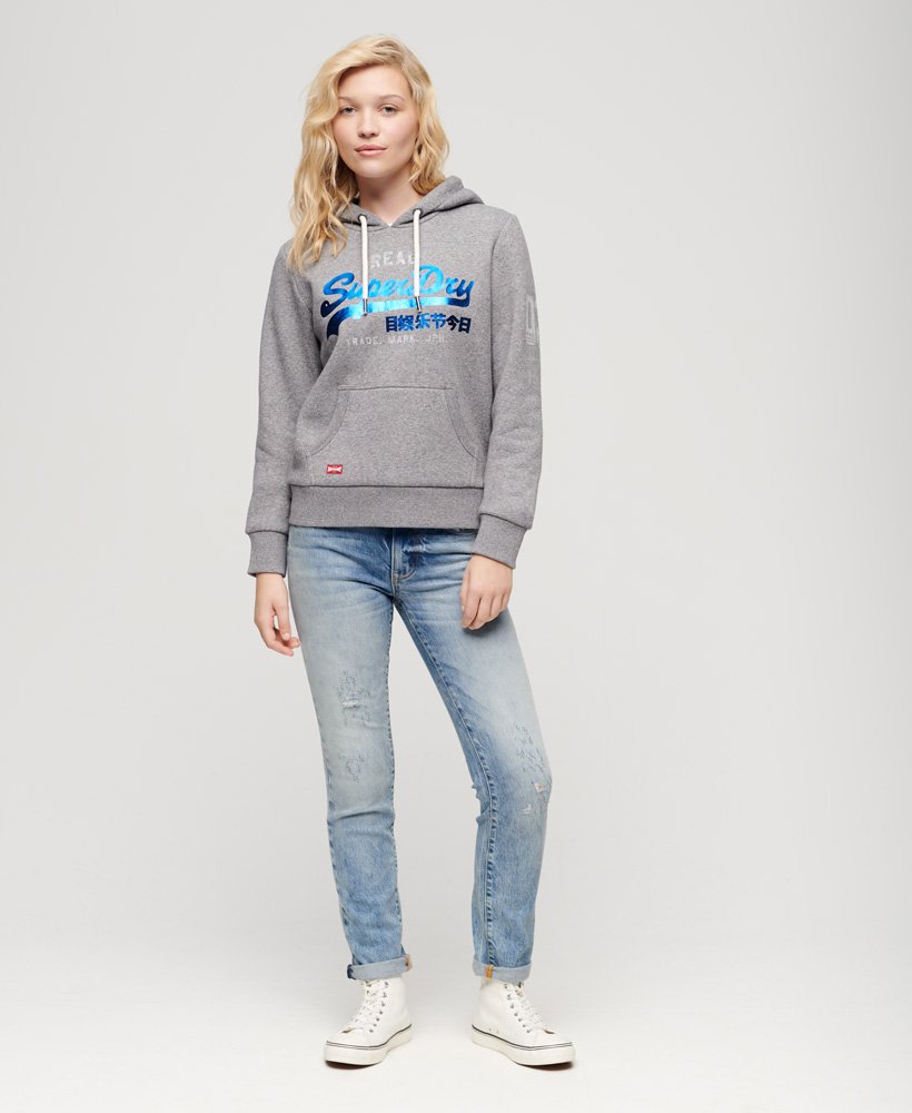 slim fit jeans met middelhoge taille van biologisch katoen in canyon blue