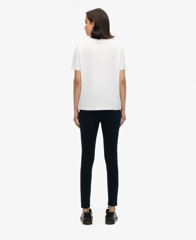 biologische katoenen vintage skinny jeans met middelhoge taille in viper blue black