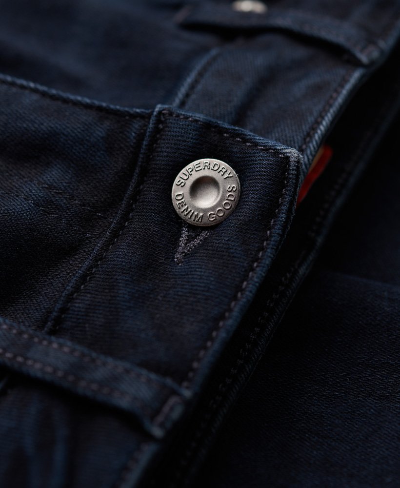 biologische katoenen vintage skinny jeans met middelhoge taille in viper blue black