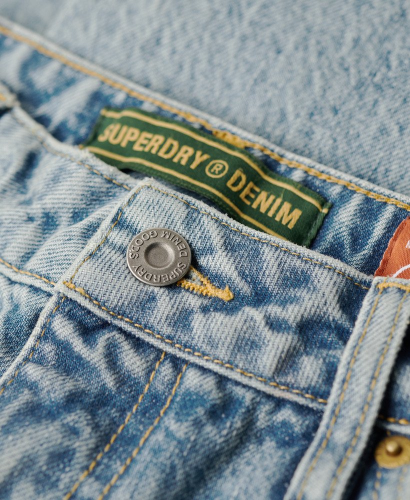 mid-rise jeans met wijde pijpen in baltimore blue