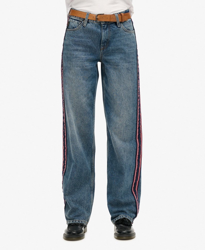 jeans met middelhoge taille en wijde pijpen in fulton vintage blue