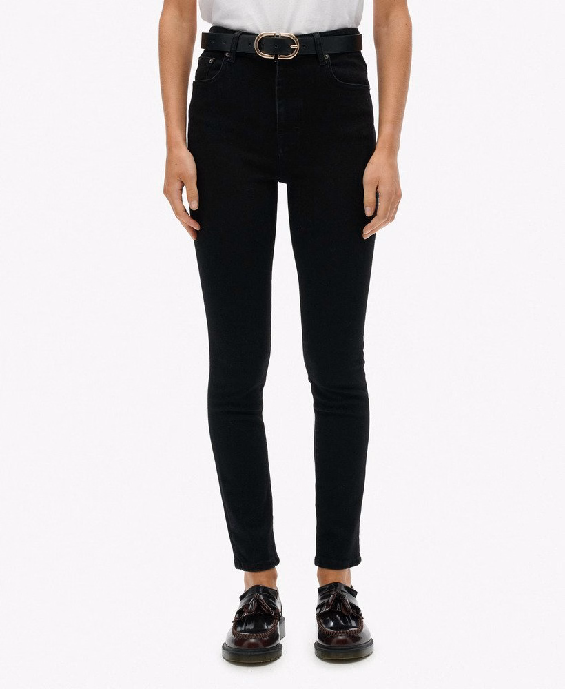 Skinny jeans met hoge taille van biologisch katoen
