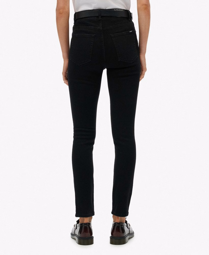 Skinny jeans met hoge taille van biologisch katoen