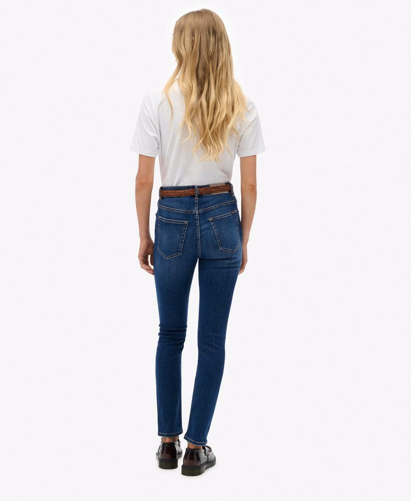 Skinny jeans met hoge taille van biologisch katoen