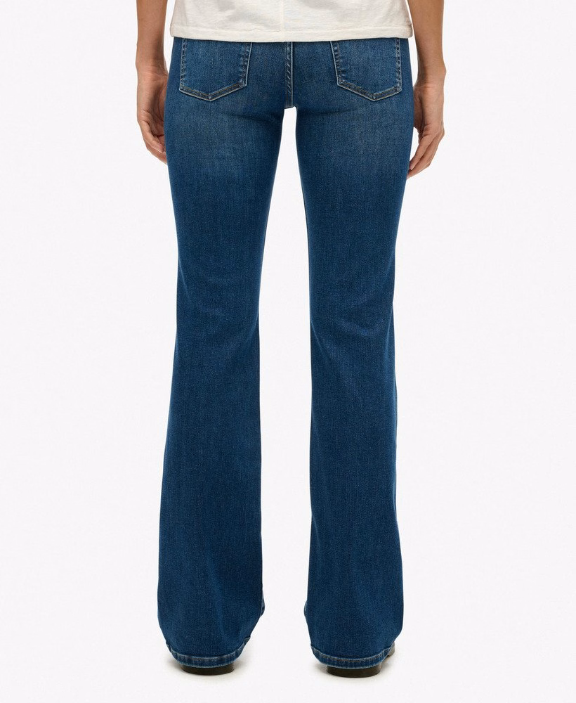 Biologische katoenen flared jeans met middelhoge taille