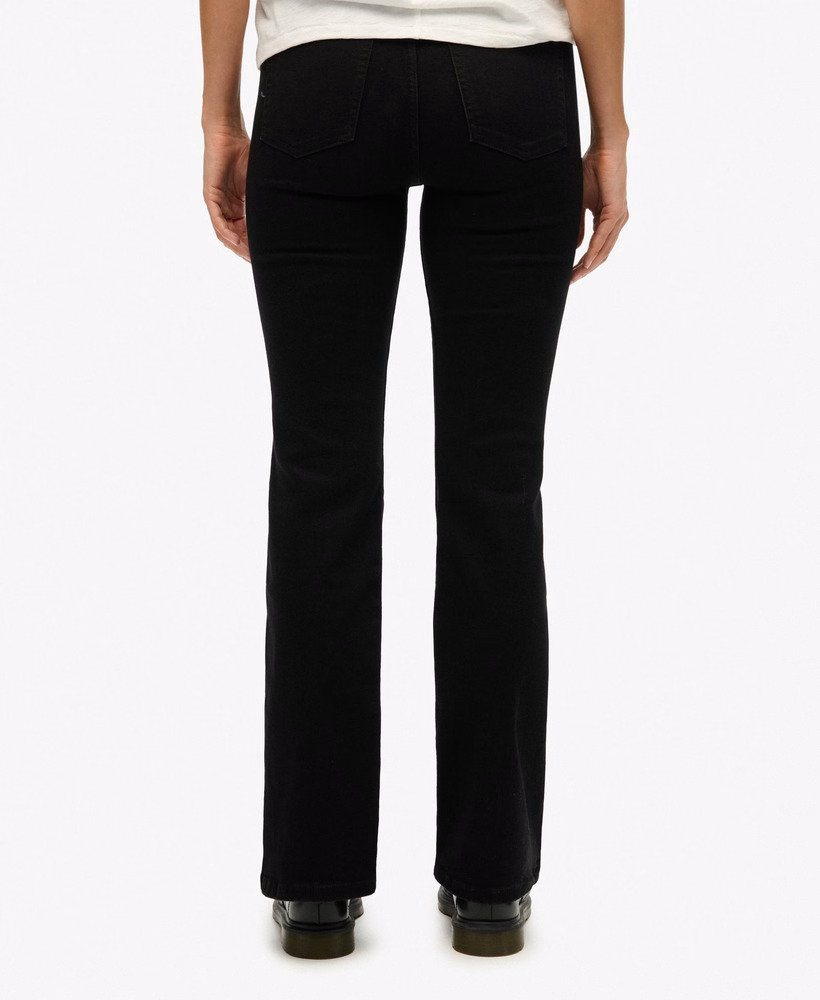 Biologische katoenen flared jeans met hoge taille