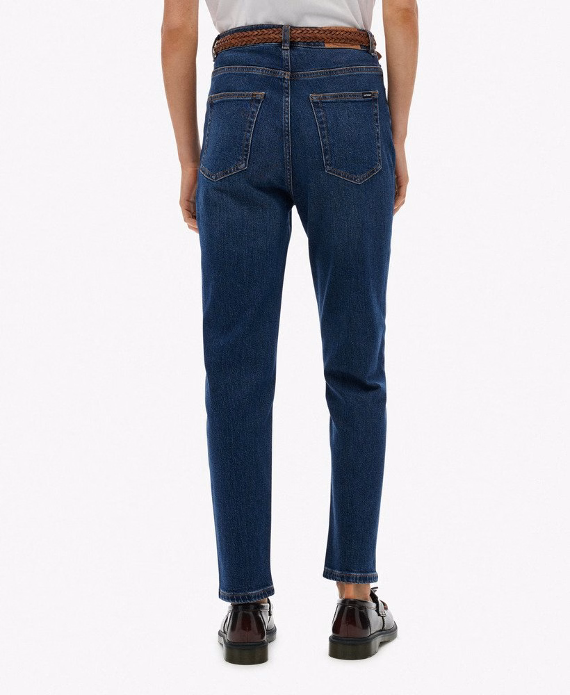 Biologische katoenen mom jeans met hoge taille