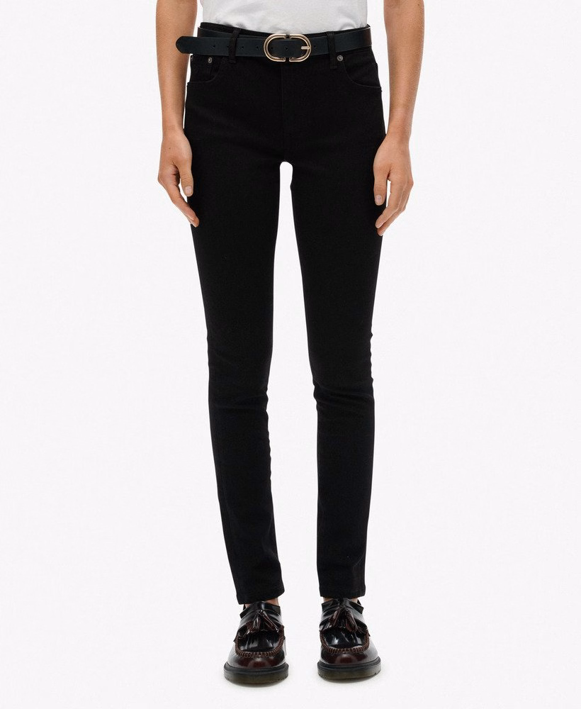 Skinny jeans met middelhoge taille van biologisch katoen